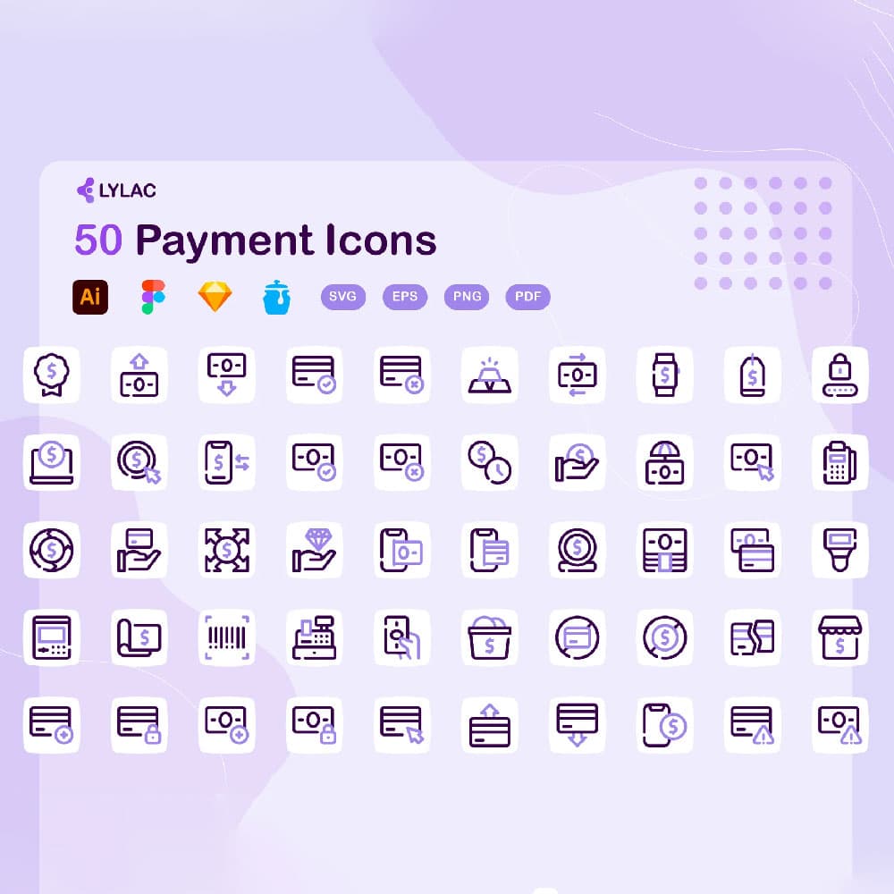 50 آیکون پرداخت آنلاین — تصویر ۲