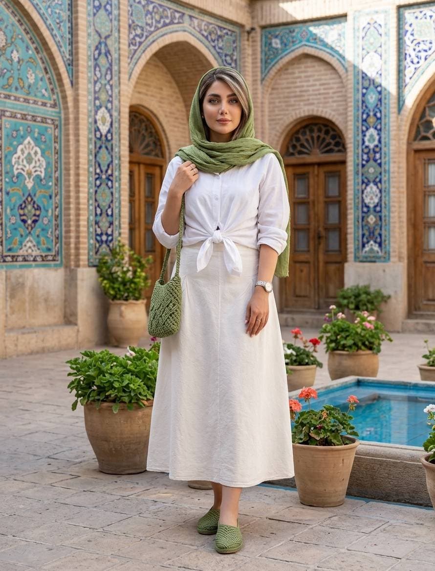 دامن الی سبک خنک زنانه (ضمانت اصالت) ارسال رایگان — تصویر ۶