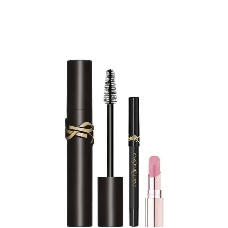 ست ریمل و بالم لب و مداد چشم ایوسن لورن | Yves Saint Laurent Makeup Gift Set – Full Size Mascara, Mini Eye Pencil & Mini Lip Balm — تصویر ۳