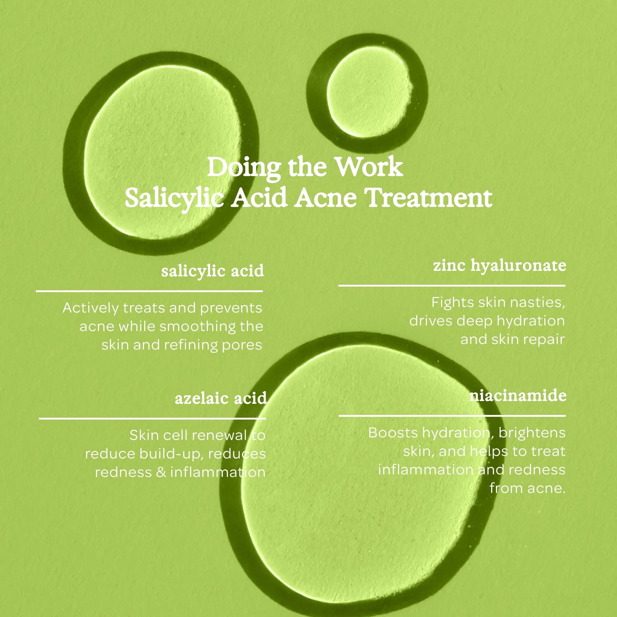 محلول ضدجوش پرسنال دی مدل Doing The Work Salicylic Acid Acne Treatment حجم 30 میلیلیتر | درمان آکنه با سالیسیلیک اسید، نیاسینامید و آزلائیک اسید — تصویر ۴