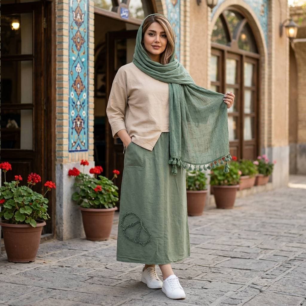 مانتو دامن الی زنانه سبک خنک (ضمانت اصالت) ارسال رایگان