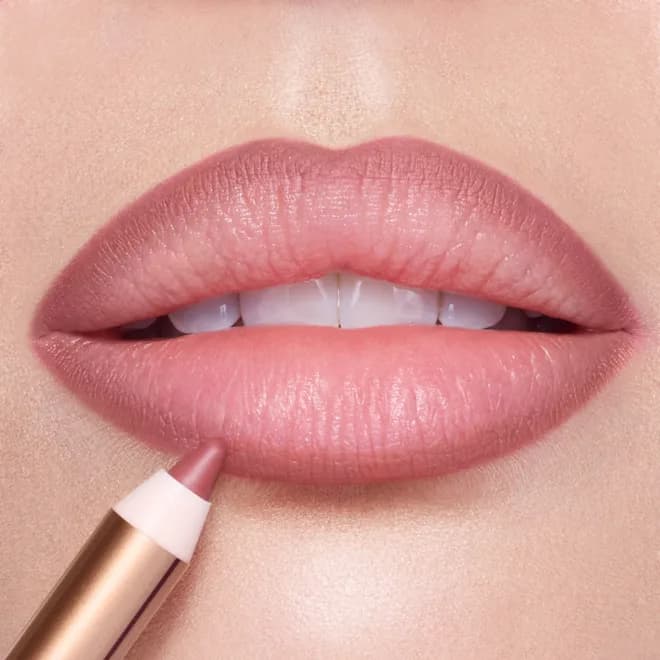 مداد لب شارلوت تیلبری پیلوتاک مدیوم فولسایز | Charlotte Tilbury Lip Cheat – Pillow Talk Medium — تصویر ۸