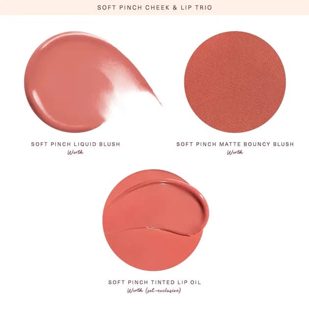 ست سه‌تایی رژگونه و لب رربیوتی Rare Beauty Soft Pinch Cheek & Lip Trio — تصویر ۳