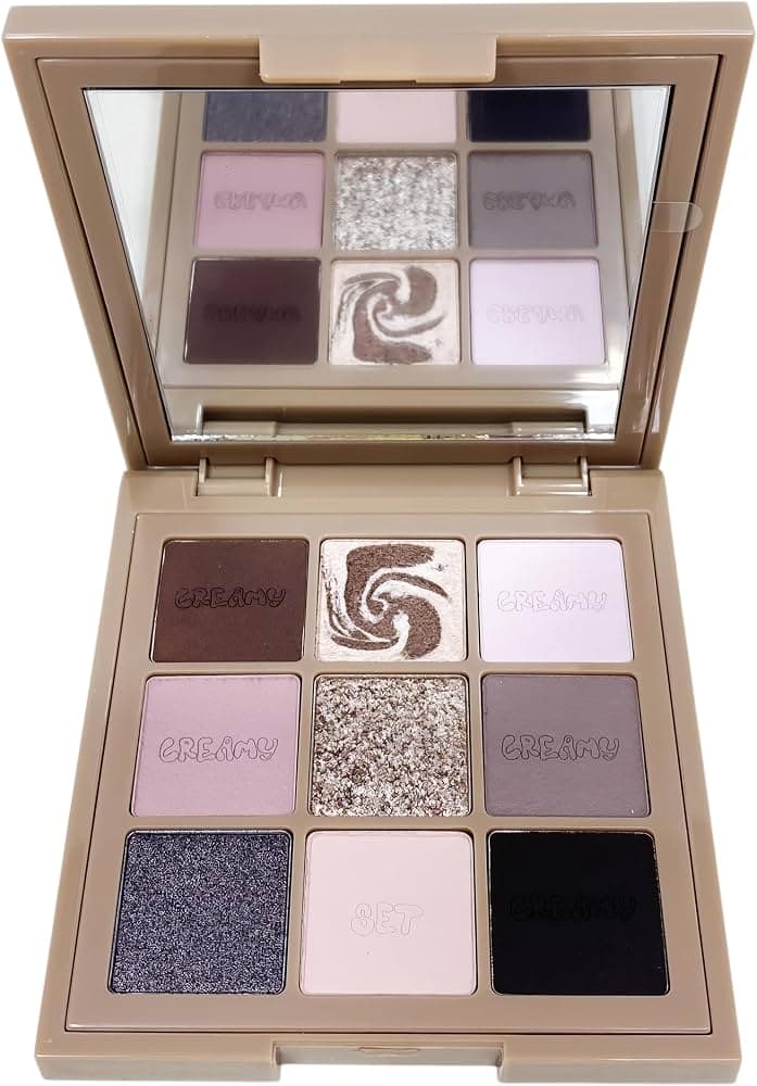 پالت سایه هدی بیوتی مدل Greige | Huda Beauty Creamy Obsessions Eyeshadow Palette – Greige — تصویر ۶