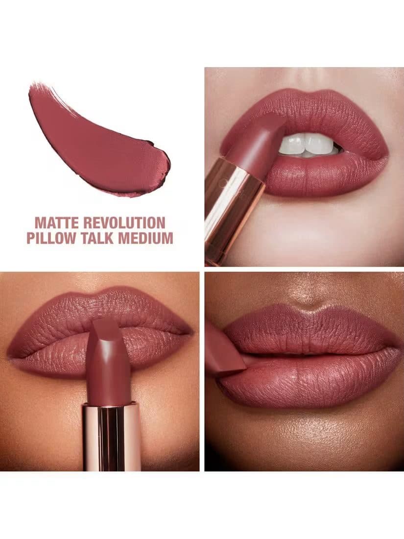 رژ لب مات شارلوت تیلبری رنگ Pillow Talk Medium | Charlotte Tilbury Matte Revolution Lipstick – Pillow Talk Medium (3.5g) — تصویر ۵