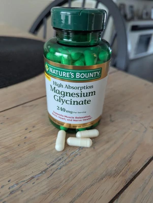 منیزیم گلیسینات نیچرز بونتی ۶۰ عددی | Nature’s Bounty High Absorption Magnesium Glycinate 240mg (60 Capsules) — تصویر ۳