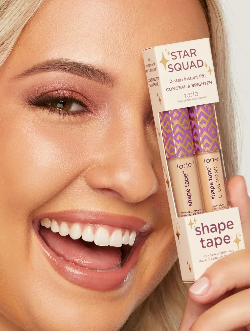 ست کانسیلر و هایلایتر تارت شیپ تیپ استار اسکواد رنگ 29N Light-Medium | Tarte Shape Tape Star Squad Conceal & Brighten Duo – 29N Light-Medium — تصویر ۴