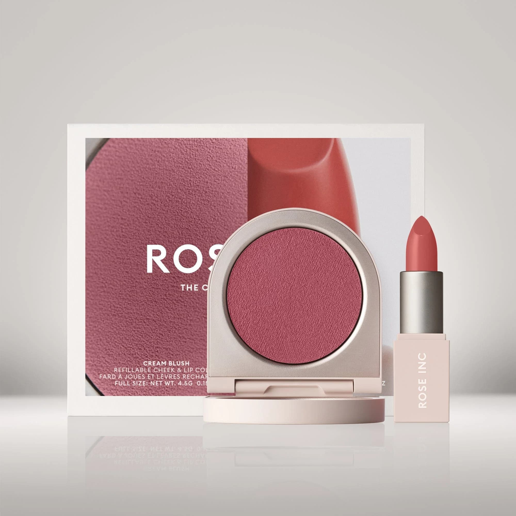 ست هدیه رژگونه کرمی و رژ لب رز اینک | Rose Inc The Cream Color Gift Set