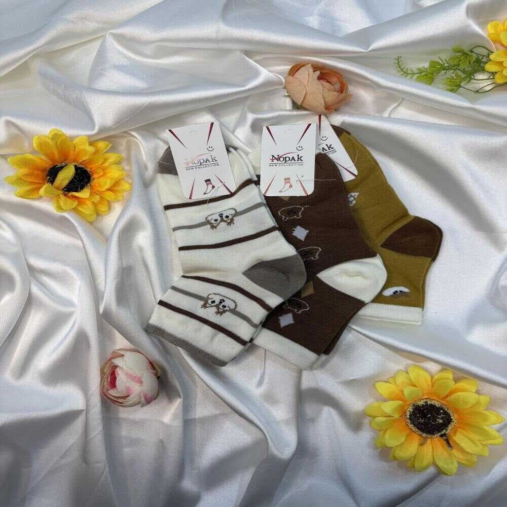 جوراب نیم ساق اسپرت بچه گانه نخی نوپک سایز 6 ( 12 عددی )