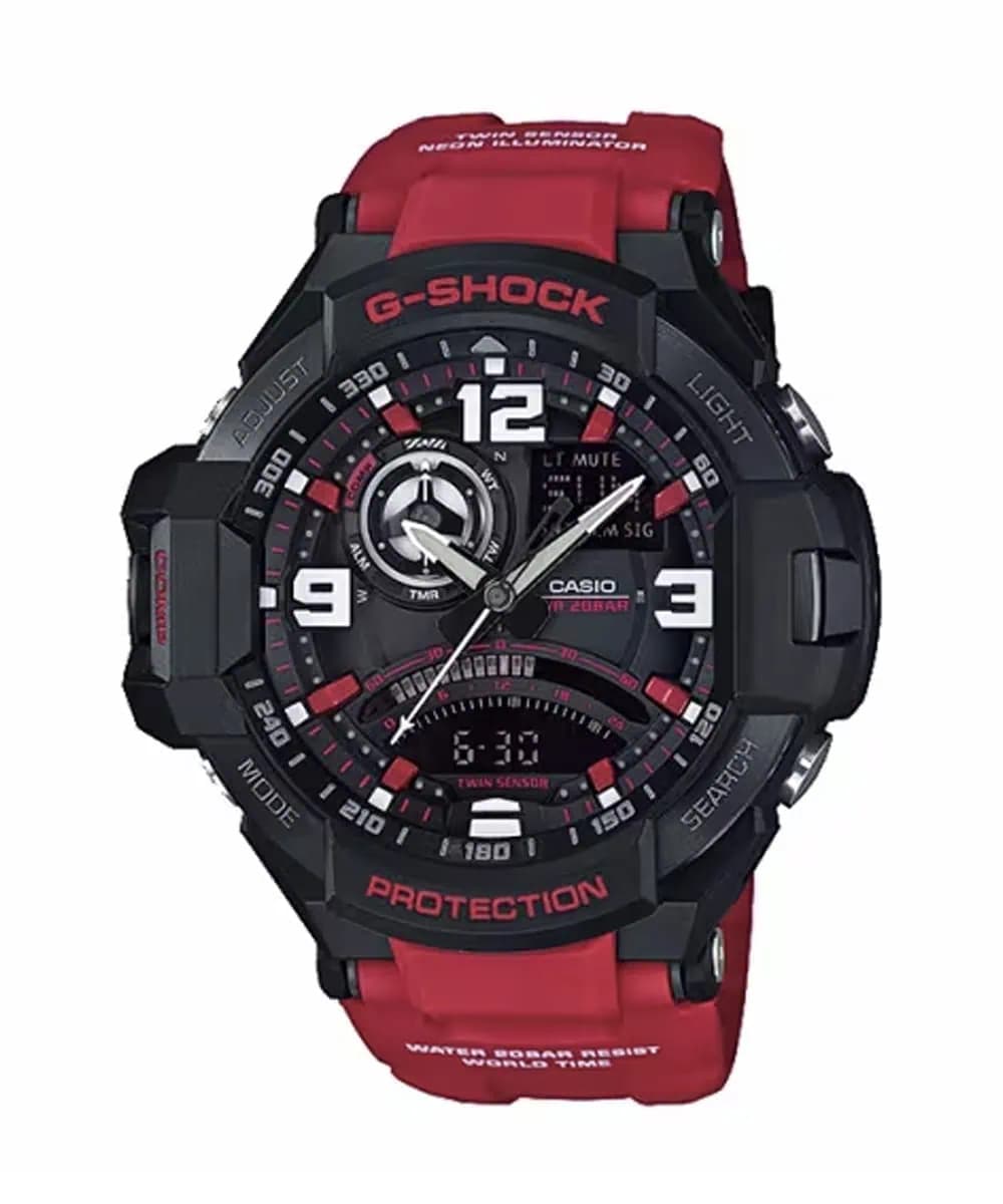 ساعت مردانه کاسیو جیشاک مدل GA-1000-4BDR — تصویر ۶