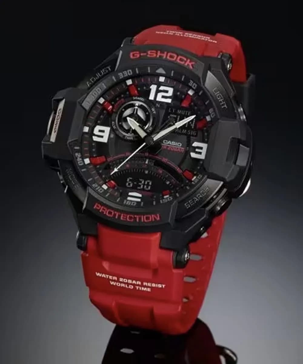 ساعت مردانه کاسیو جیشاک مدل GA-1000-4BDR — تصویر ۷