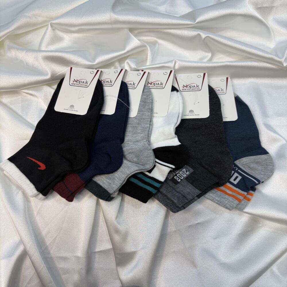 جوراب نیم ساق بچه گانه نخی نوپک سایز 5 ( 12 عددی ) — تصویر ۲