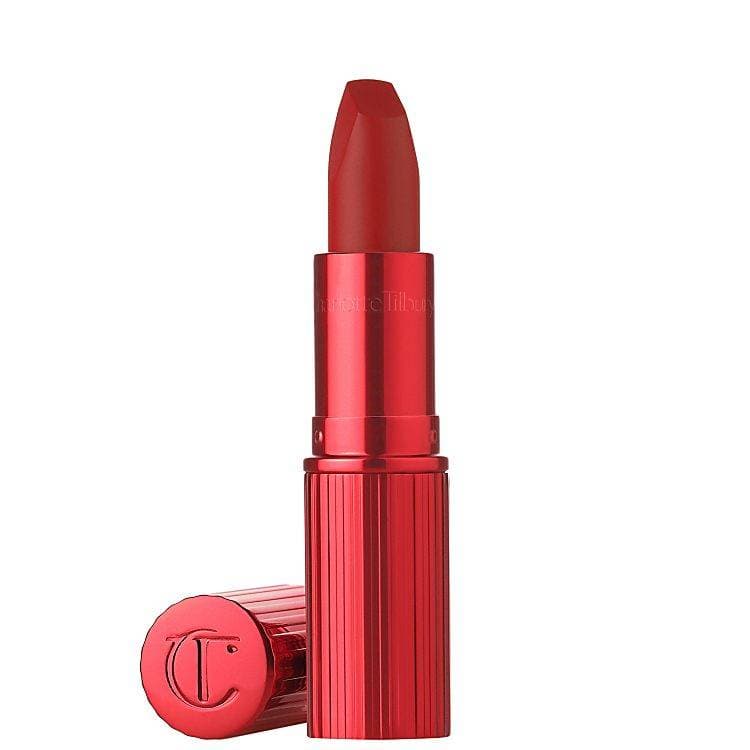 رژلب فول سایز شارلوت تیلبری با جعبه رنگ MARK OF A KISS Charlotte Tilbury MARK OF A KISS MATTE REVOLUTION LUMINOUS MODERN MATTE