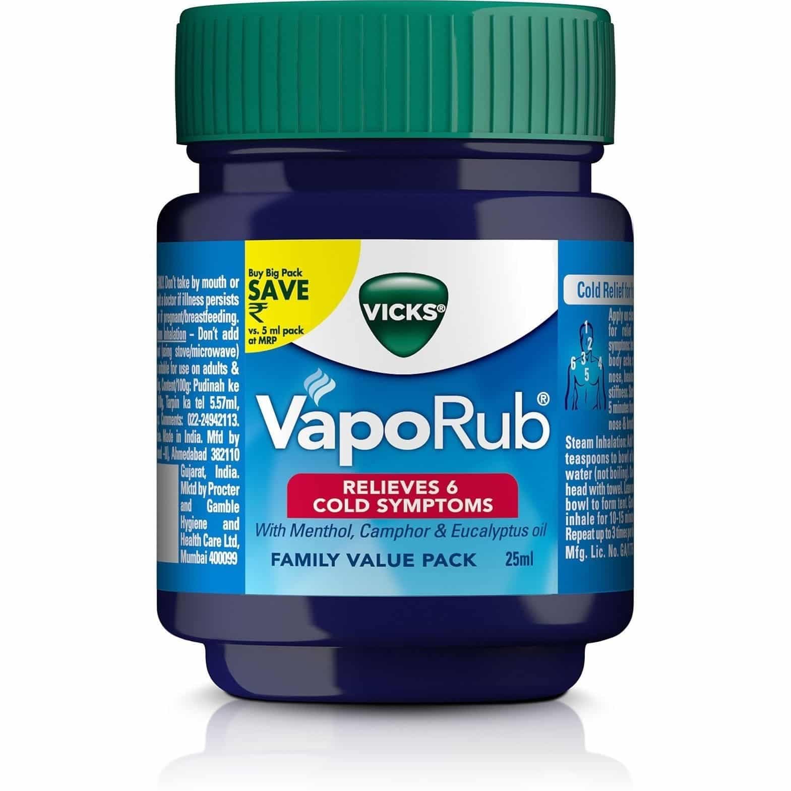 پماد ویکس واپوراب VapoRub (حجم 25 میلی لیتر)