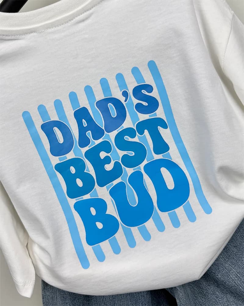 استایل آماده│تیشرت بچگانه باکسی مدل Dad’s کد 1548 — تصویر ۷