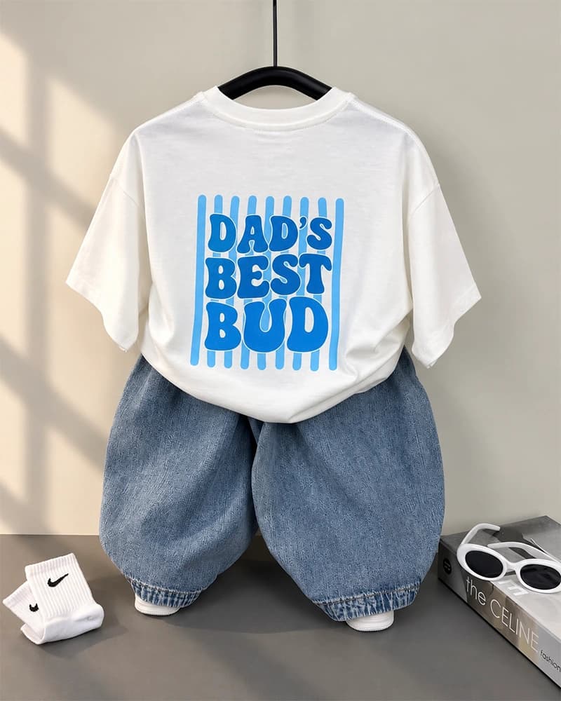 استایل آماده│تیشرت بچگانه باکسی مدل Dad’s کد 1548 — تصویر ۲