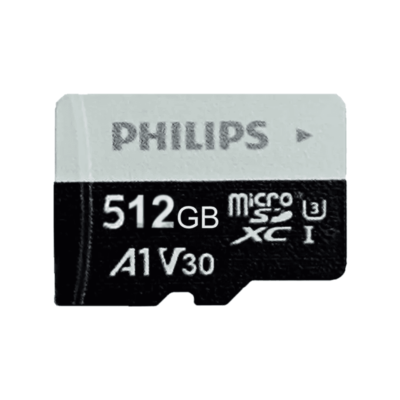 کارت حافظه MICROSD XC فیلیپس کلاس 10 استاندارد UHS-I U3 A1-V30 سرعت 100MBps ظرفیت 512 گیگابایت