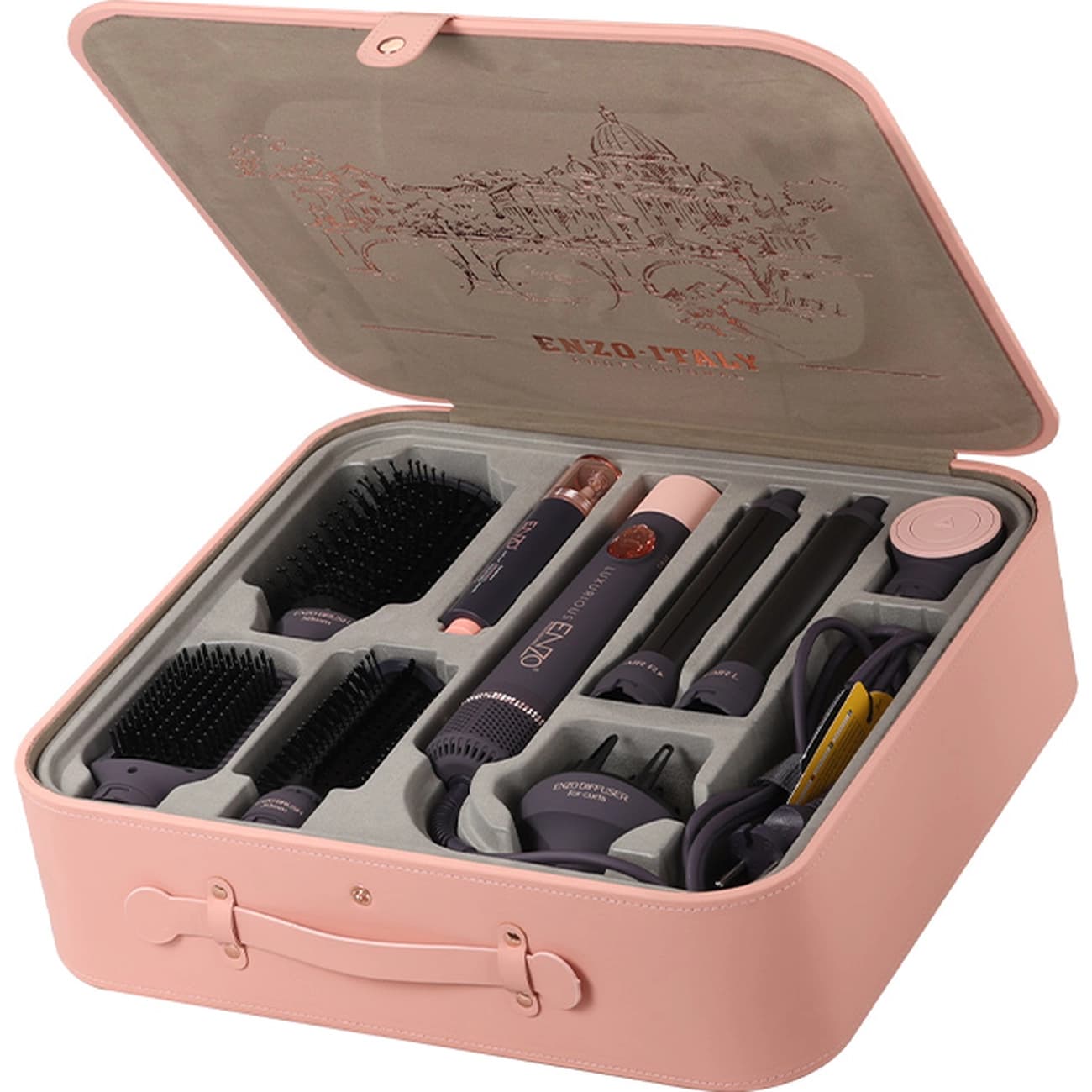ست استایلر و سشوار حرفهای انزو Enzo Professional Air Styler مدل EN-4133PRO MAX با ۷ اتچمنت — تصویر ۳