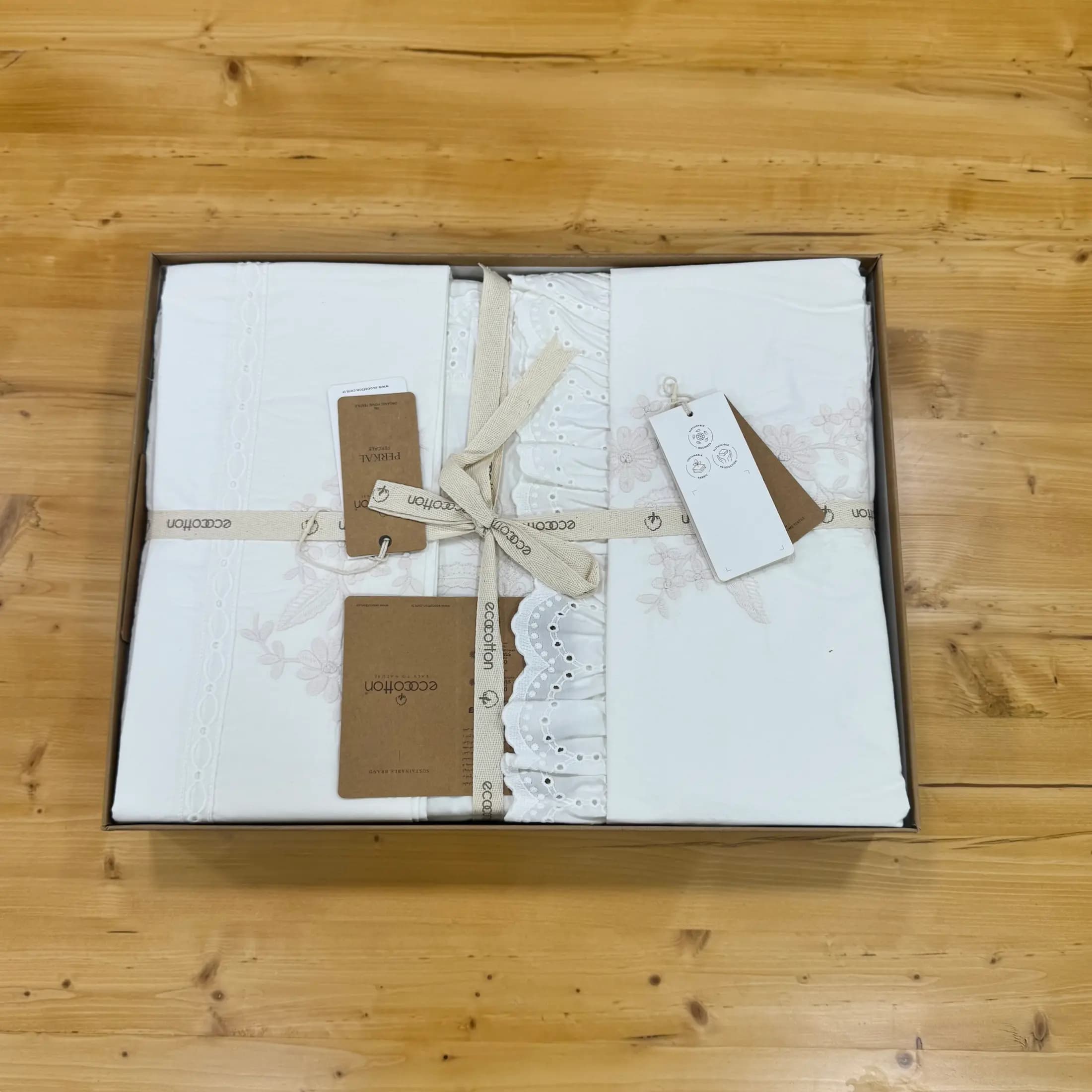 سرویس ملحفه Elsa دونفره کینگ سایز برند ecocotton — تصویر ۹