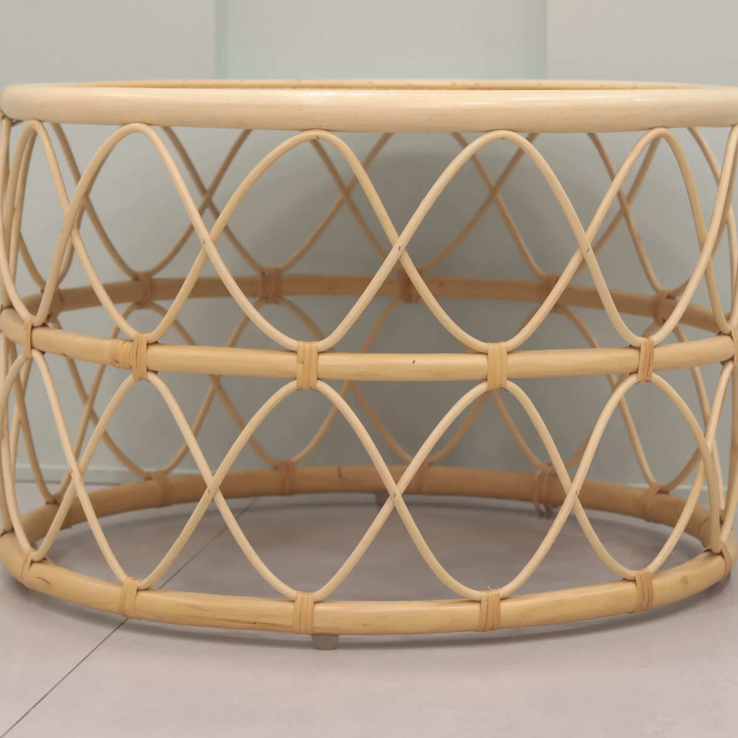 میز وسط از چوب راتان مدل Round — تصویر ۴