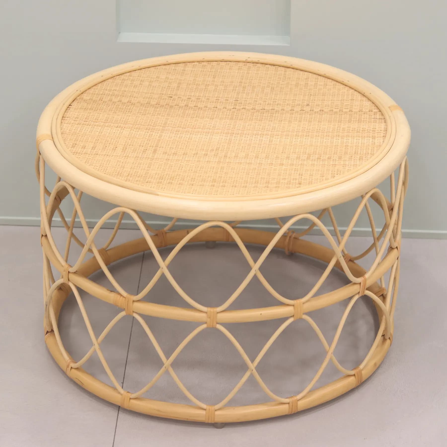 میز وسط از چوب راتان مدل Round — تصویر ۲