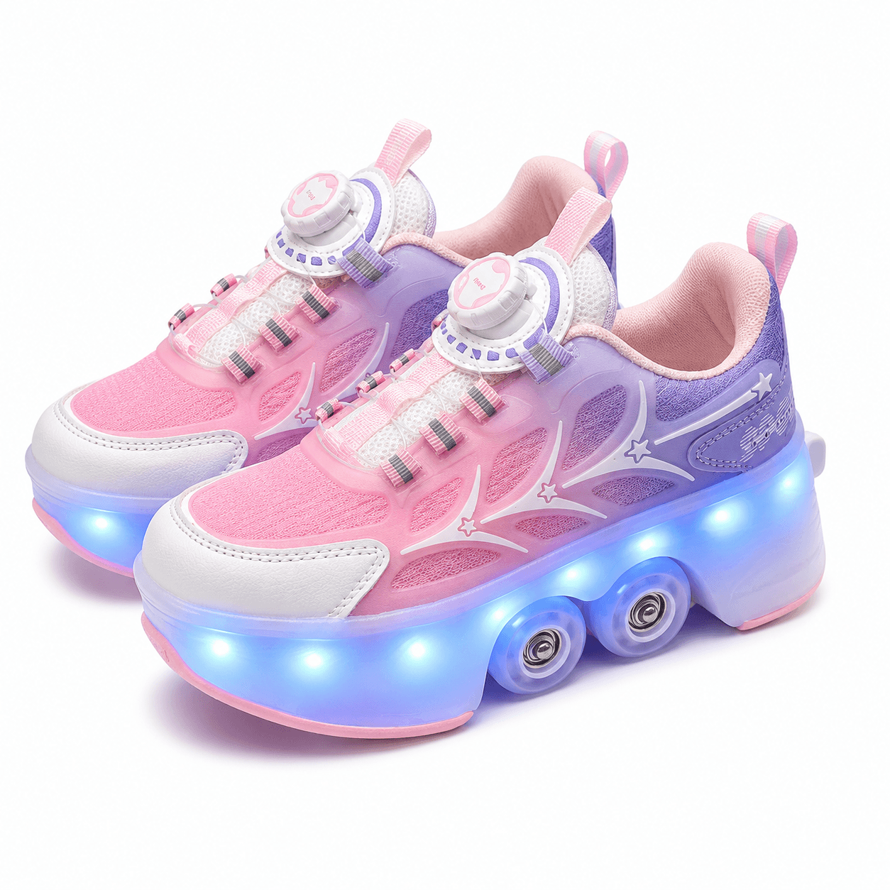 کفش اسکیتی حرفه‌ای تمام اتوماتیک BKG چهار چرخ LED