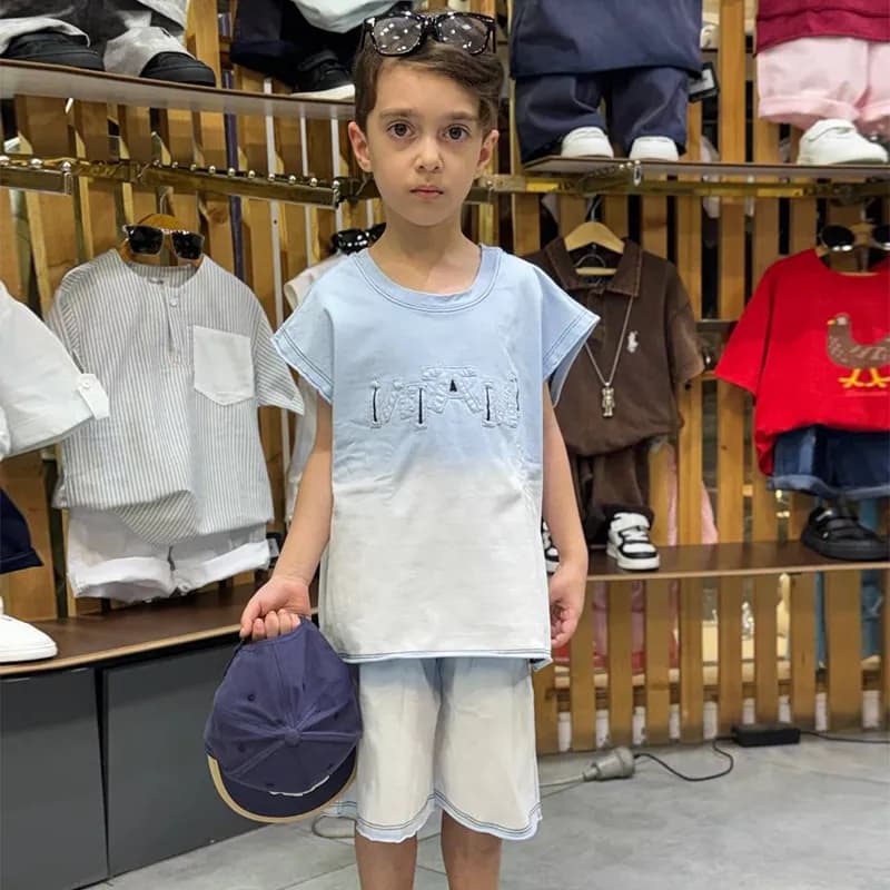 ست تاپ و شلوارک سنگشور بچگانه میامی (Miami) کد 4347 — تصویر ۳
