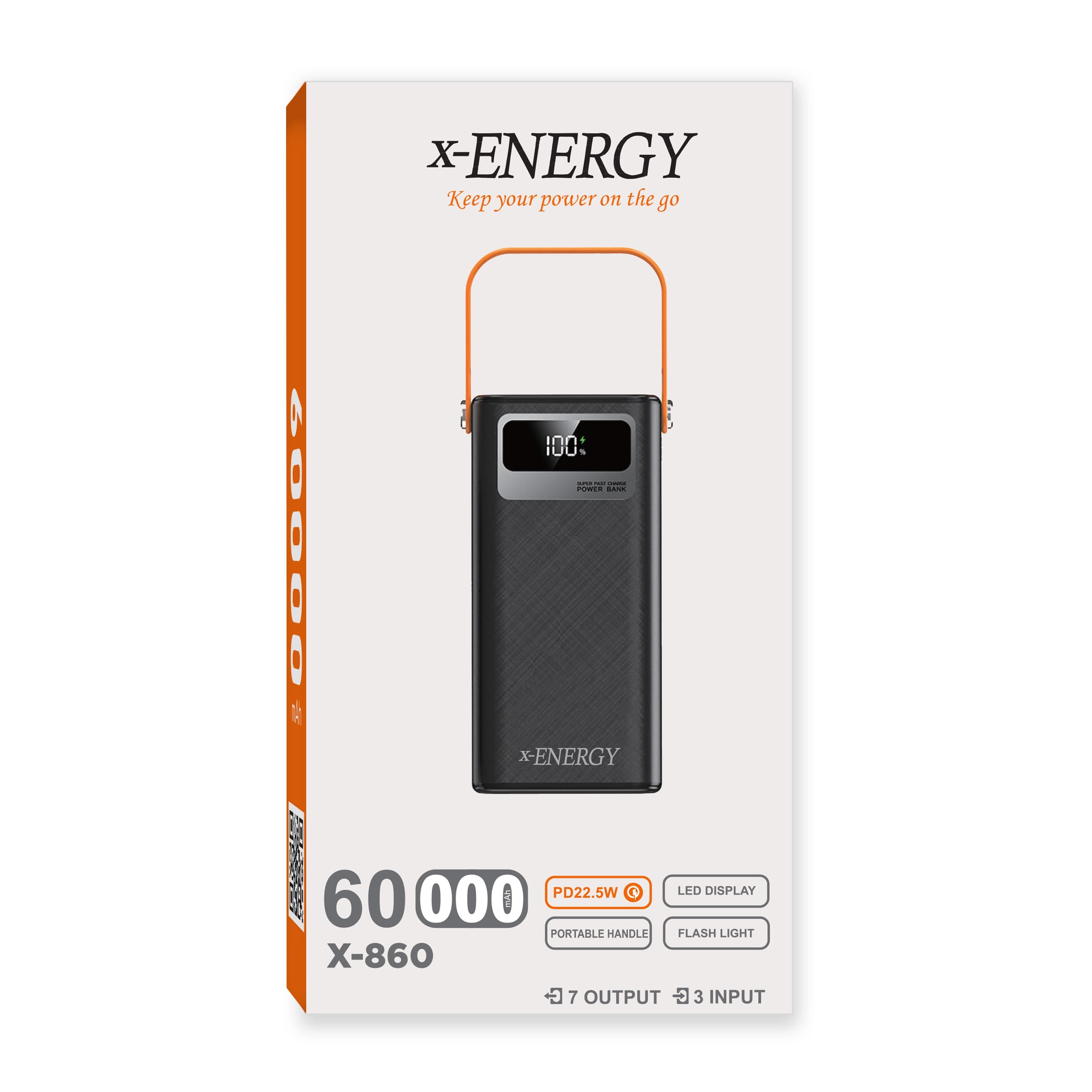پاوربانک ایکس انرژی مدل X-860 22.5W ظرفیت 60000 میلی آمپر ساعت — تصویر ۲
