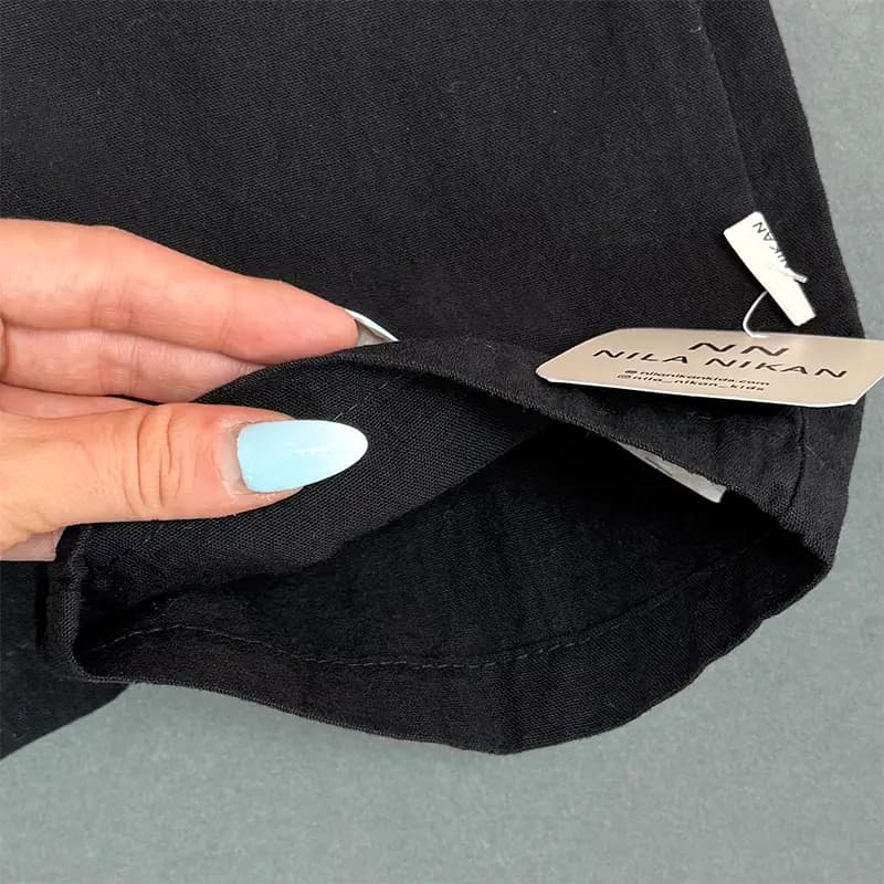 استایل آماده│شومیز وال و بیلر مشکی تابستانی کد 1443 — تصویر ۹
