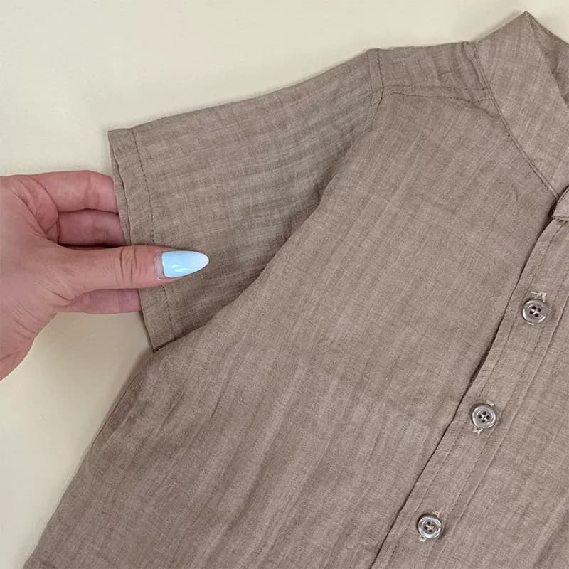 استایل آماده│شومیز نسکافه ای و بیلر شیری بچگانه کد 1442 — تصویر ۳