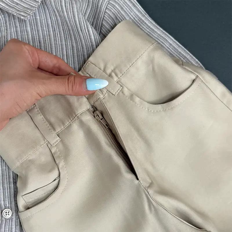 استایل آماده│شومیز نسکافه ای و شلوار سیلک بچگانه کد 1426 — تصویر ۷