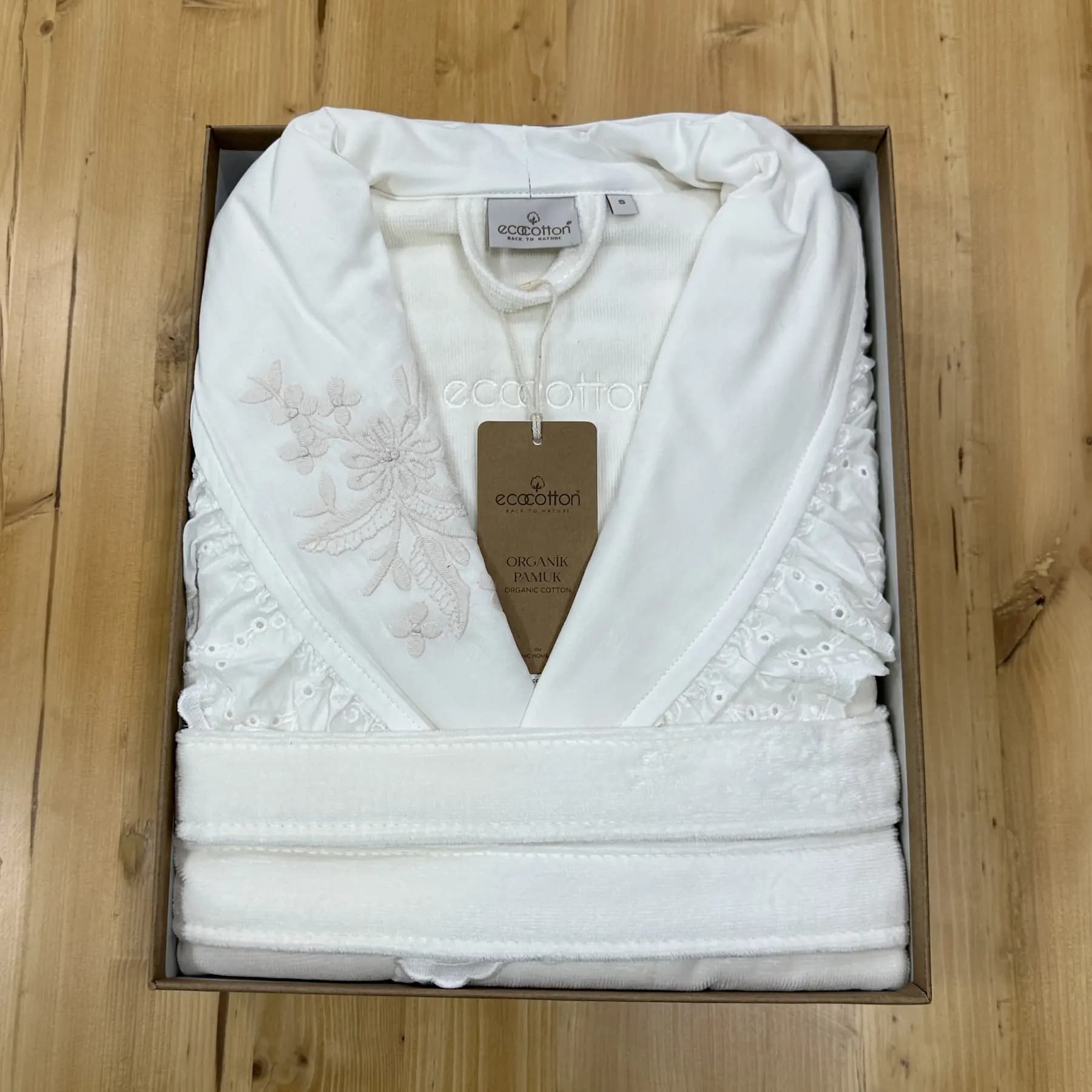حوله تن پوش زنانه برند ecocotton مدل Elsa Cream — تصویر ۵