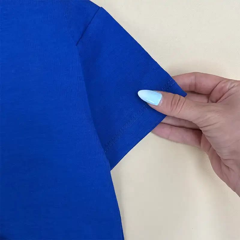 استایل آماده│ تیشرت باکسی و شلوارک آبی بچگانه کد 1385 — تصویر ۸