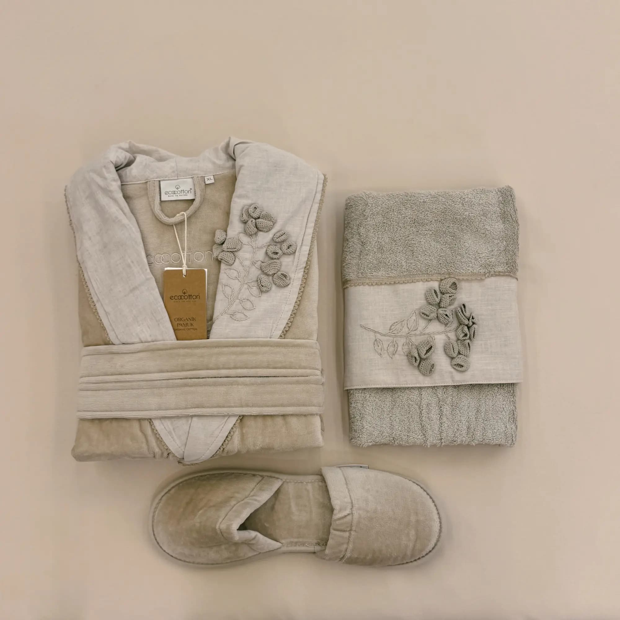 ست حوله تن پوش 4 تکه زنانه برند ecocotton مدل Masal — تصویر ۲