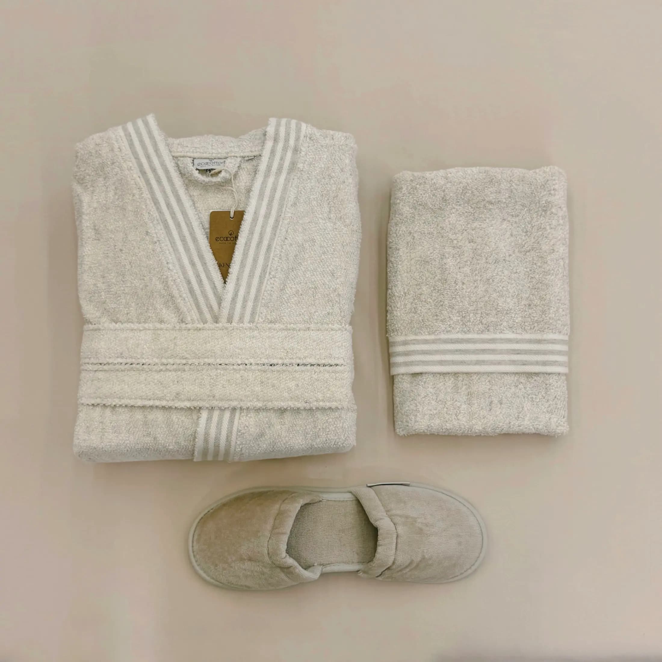 ست حوله تن پوش 4 تکه مردانه برند ecocotton مدل Raisa