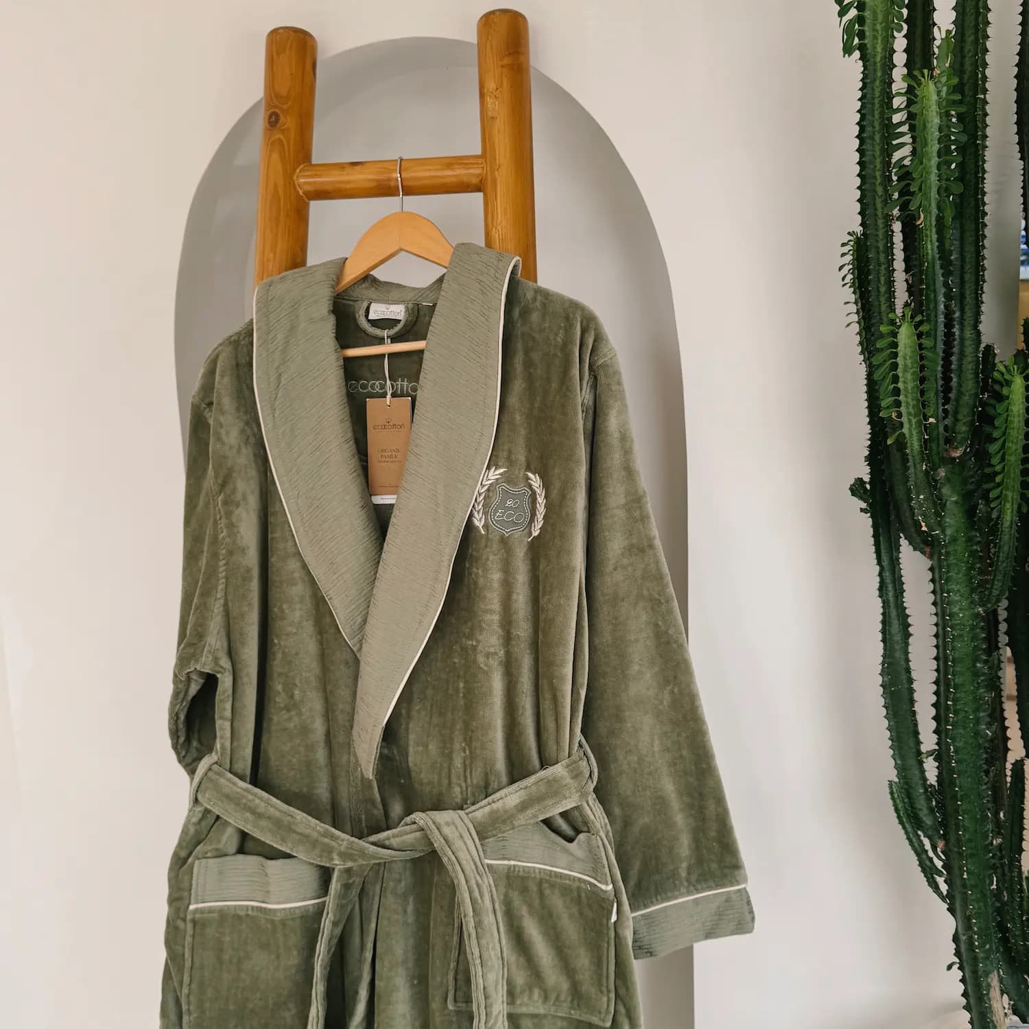 ست حوله تن پوش 4 تکه مردانه برند ecocotton مدل Masal — تصویر ۵