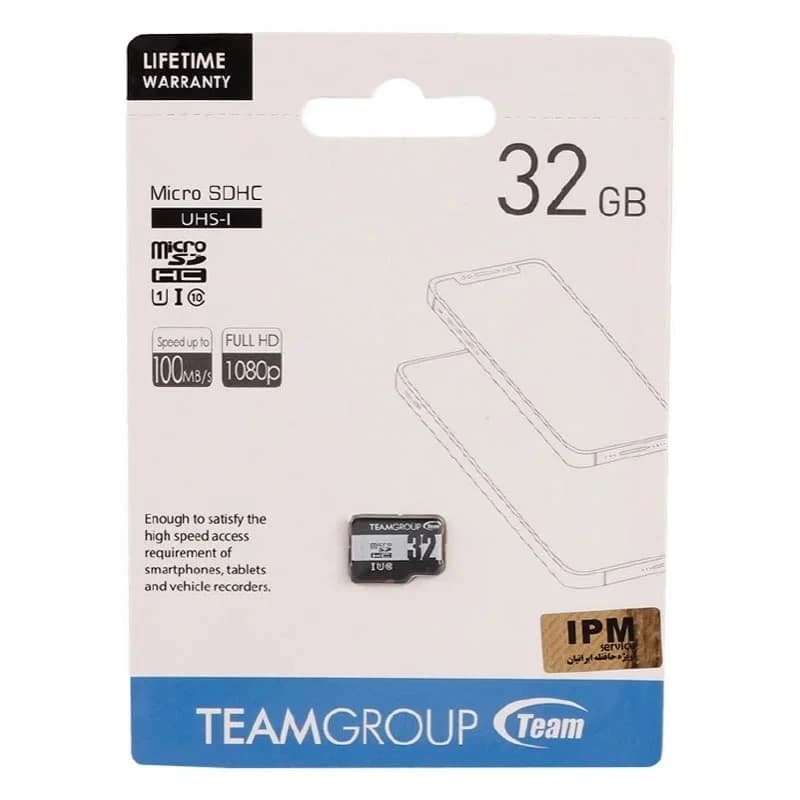 کارت حافظه MICROSD HC تیم گروپ کلاس 10 استاندارد UHS-I U1 سرعت 80MBps ظرفیت 32 گیگابایت — تصویر ۳