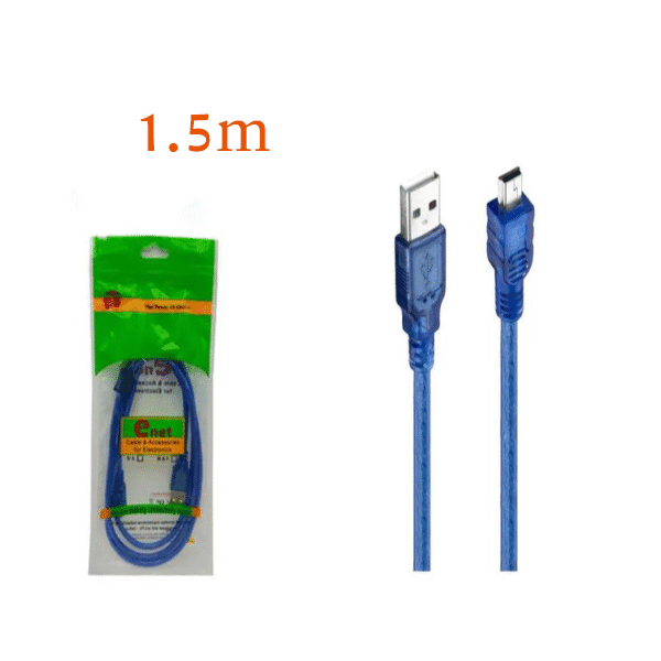 کابل 1.5 متری mini usb شیلددار ای نت Enet