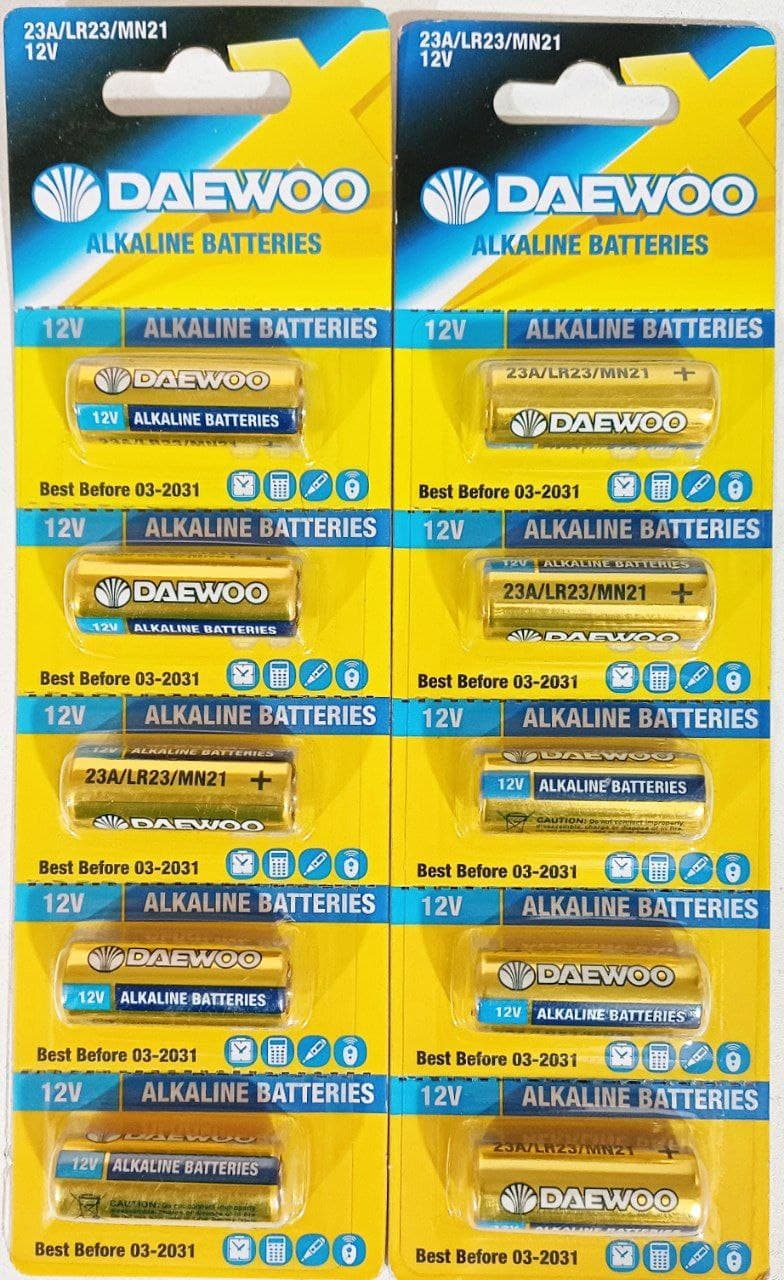 باتری ریموتی 23A/LR23/MN21 آلکالاین 12 ولت دوو Daewoo