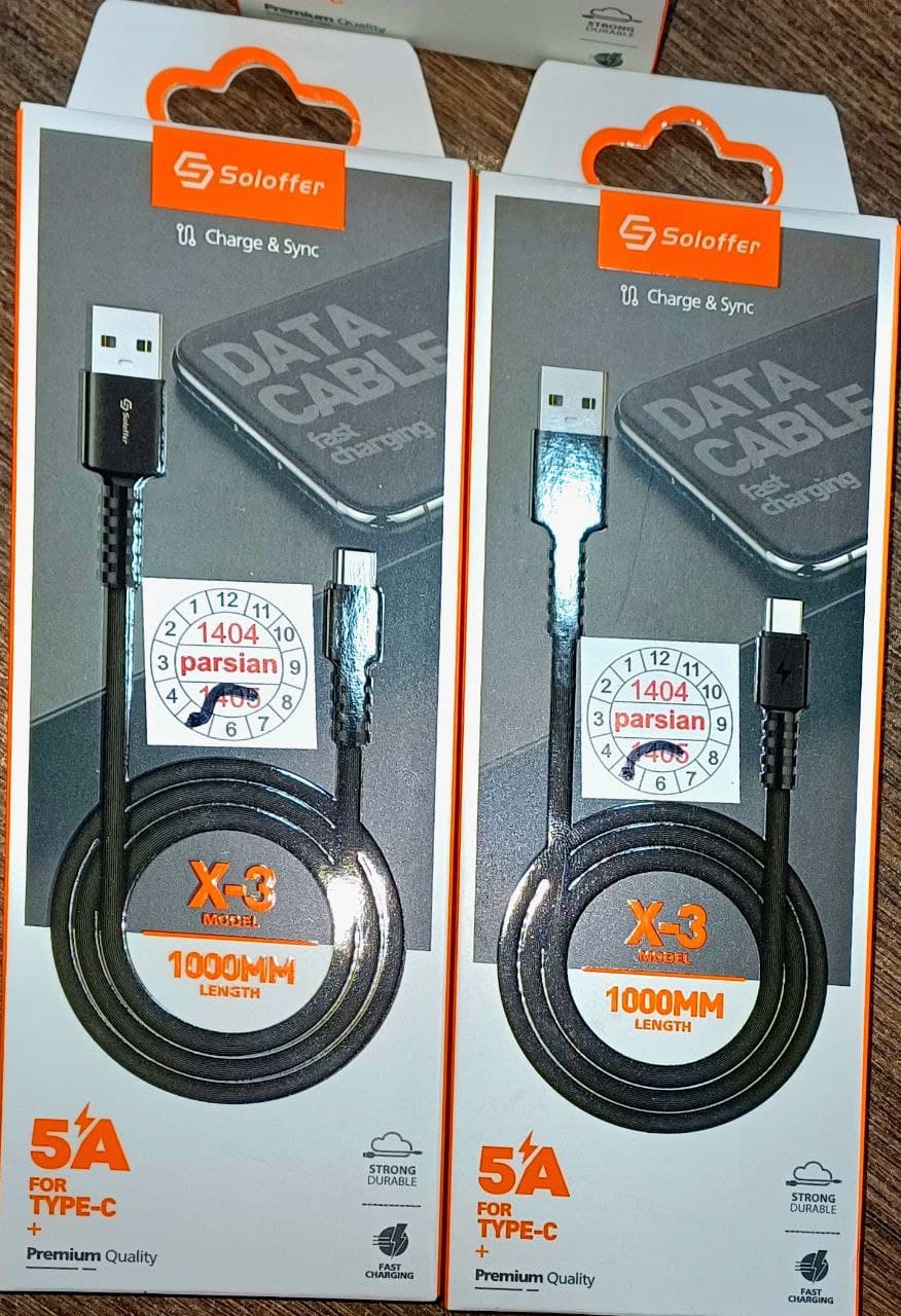 کابل شارژ تایپ سی سولوفر Soloffer Type-C X-3
