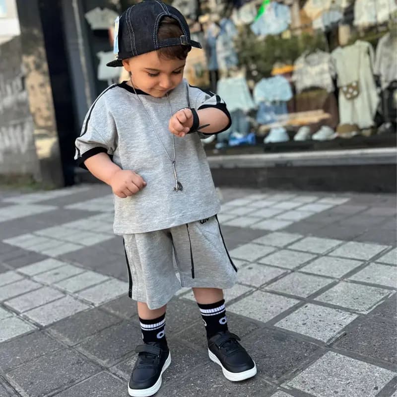 تیشرت شلوارک بچگانه خنک بهاره و تابستانه مدل الو کد 4289 — تصویر ۳