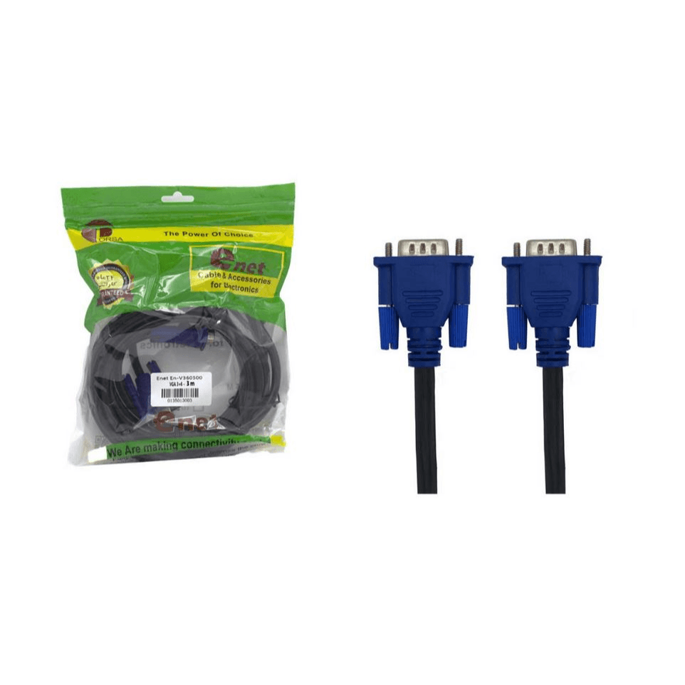 کابل تصویر VGA به طول 3 متر 3+6 رشته اینت Enet