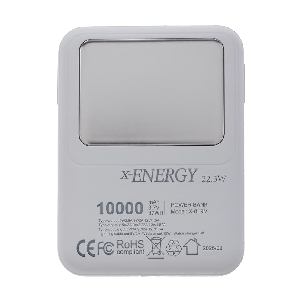 پاوربانک ایکس انرژی مدل X-819M 22.5W ظرفیت 10000 میلی آمپر ساعت — تصویر ۹