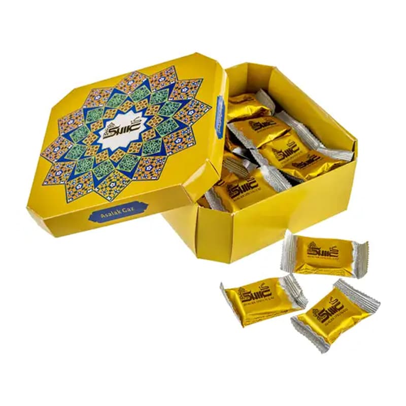 گز عسلک لقمه عسلی ۱۵ درصد پسته ۳۵۰ گرمی