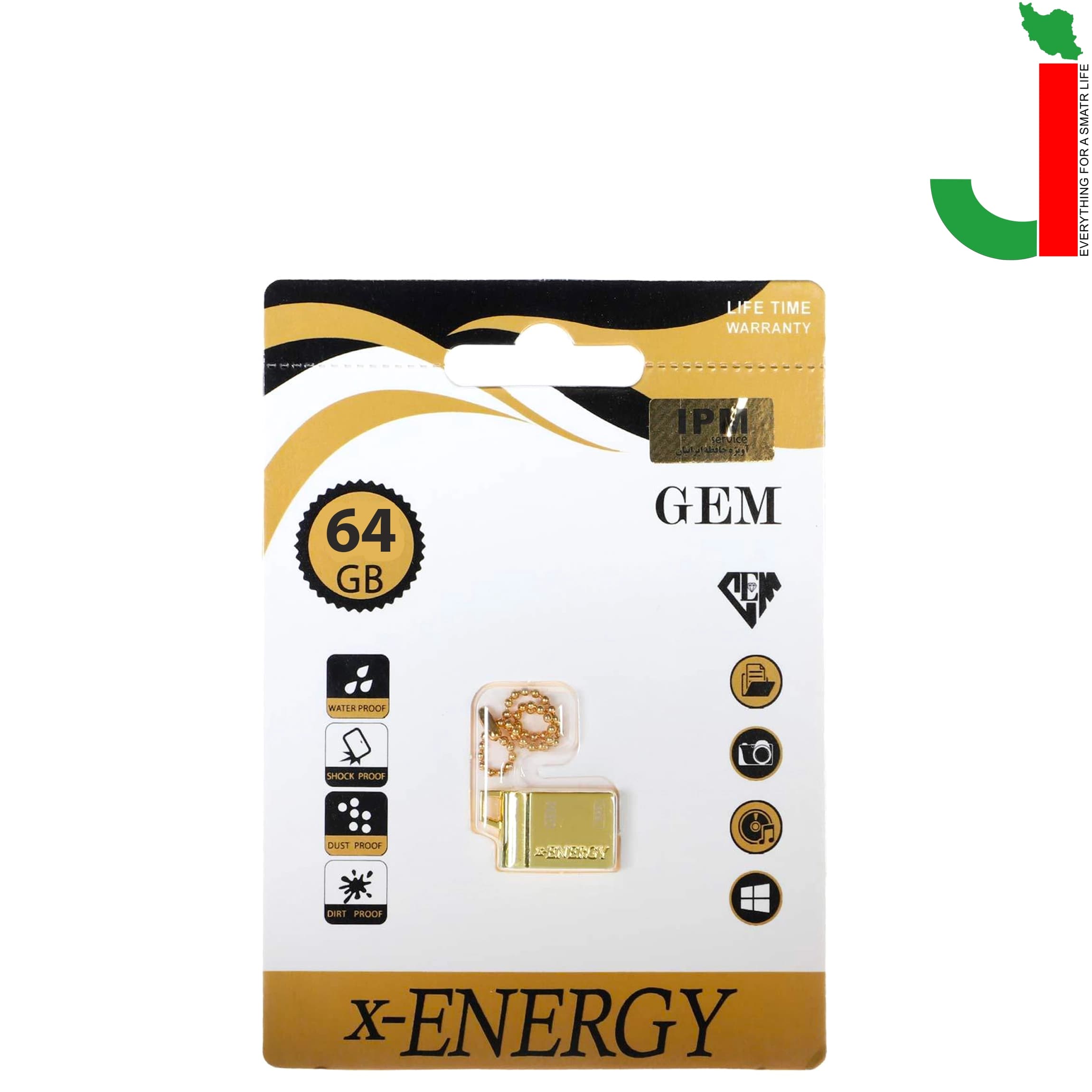 فلش مموری ایکس-انرژی مدل GOLDEN GEM USB 3.0 ظرفیت 64 گیگابایت — تصویر ۵