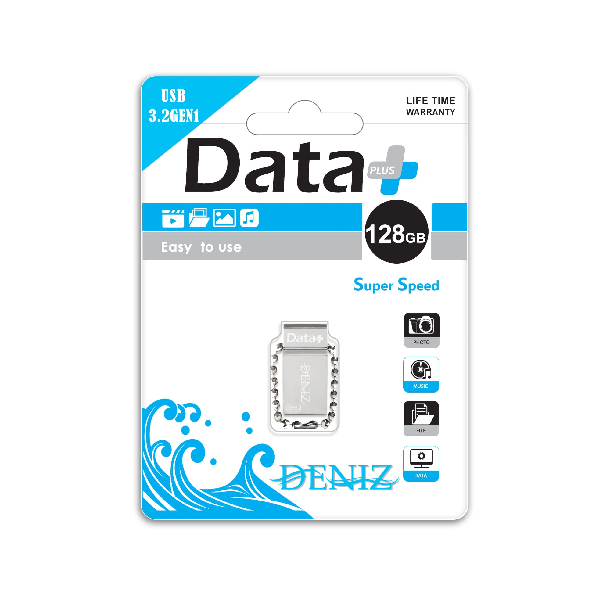 فلش مموری دیتا پلاس مدل DENIZ USB 3.2 ظرفیت 128 گیگابایت — تصویر ۲