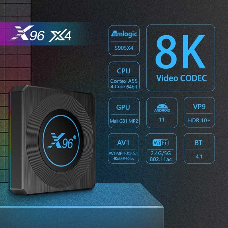 اندروید باکس X96 X4 4GB 64GB + هدیه ویژه — تصویر ۲