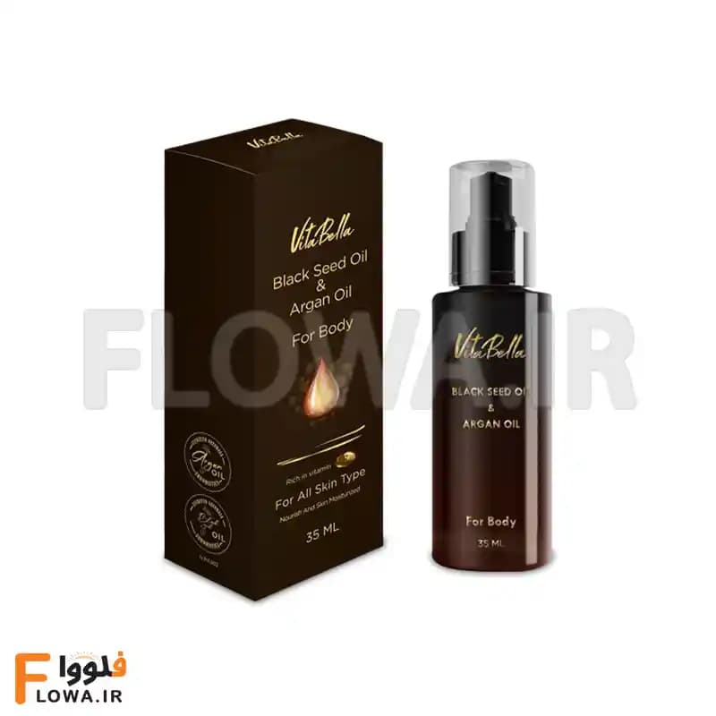 روغن بدن سیاه دانه و آرگان ویتابلا 35میل
