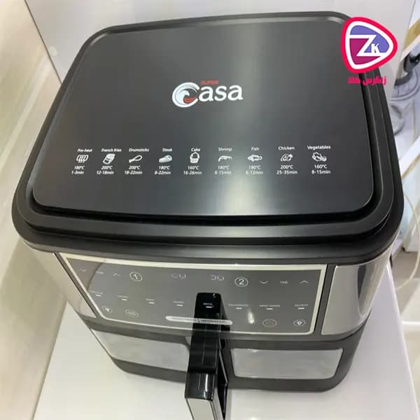 سرخ کن دوقلو بدون روغن سوپر کاسا ۱۰ لیتر – CA112 Super Casa — تصویر ۳