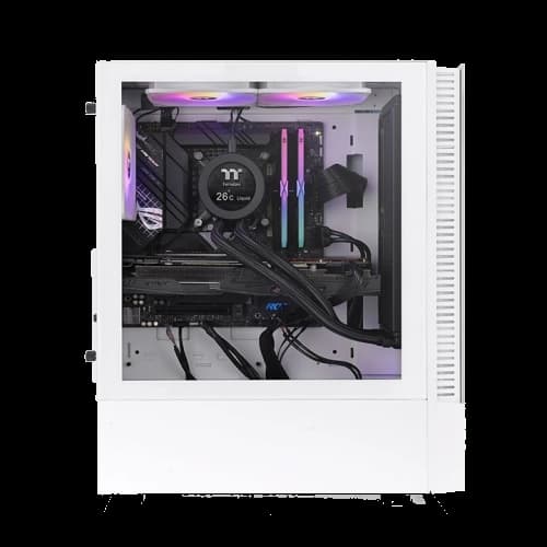 کیس کامپیوتر گیمینگ ترمالتیک مدل VIEW 200 TG ARGB CHASSIS SNOW WHITE — تصویر ۳